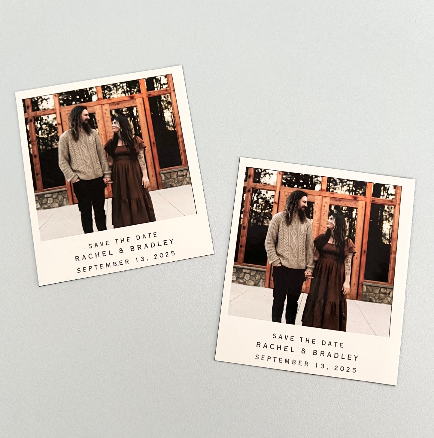 Custom Save the Date Magnet Strips – Personalized Photo Wedding Favors