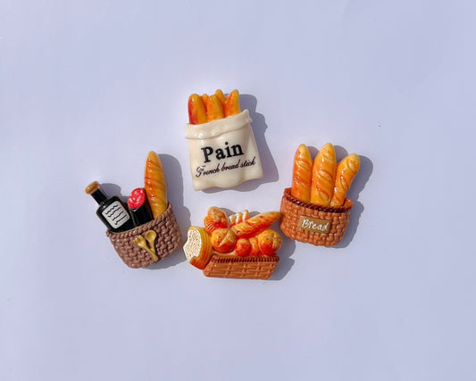 French Bread Magnets - 4pcs