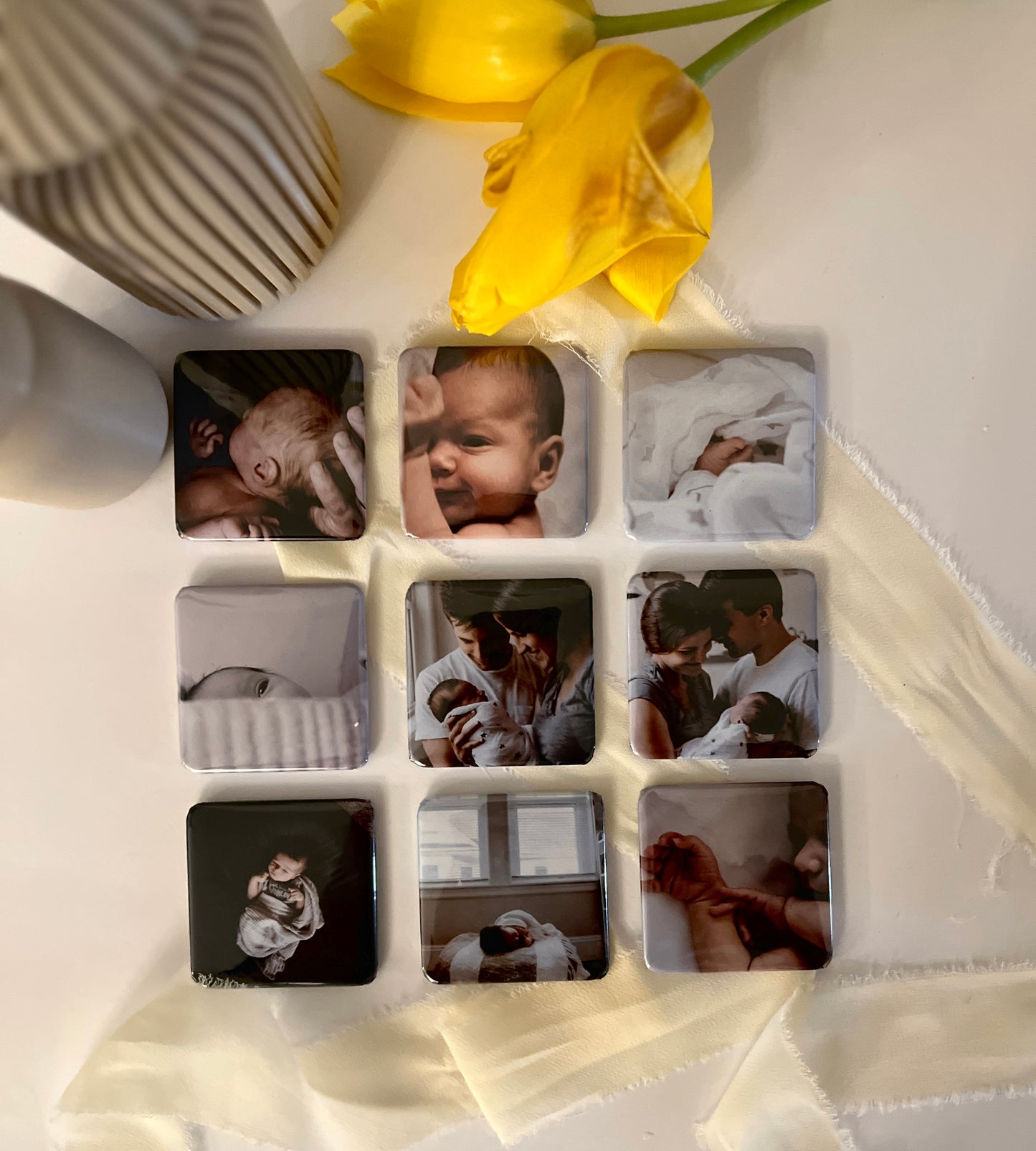 Set of 9 - 2x2 Customized Photo Magnets