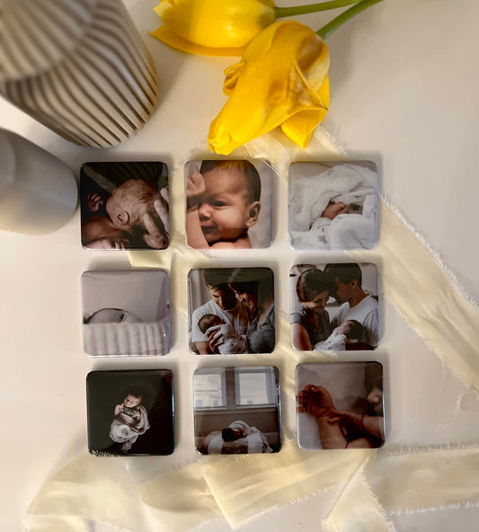 Set of 9 - 2x2 Customized Photo Magnets